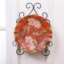 美式乡村花鸟彩绘陶瓷装饰，高贵优雅的居家盘子摆件