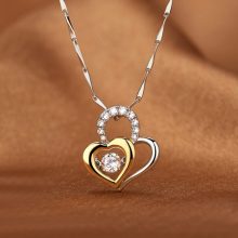 施华洛世奇人工锆石爱心项链，爱意满满的情人节礼物