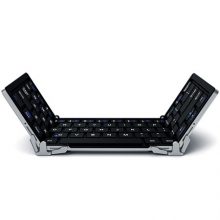 方便携带的BOW航世蓝牙键盘，三折叠后只比手机大一点